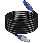 PowerCon to PowerCon Power Cable - 3FT NAC3FCA to NAC3FCB 20A AC PowerCon Connector 16AWG 3 Pin Power Extension Cable for Stage Light/LED Screen