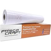 Frisco Craft Premium Tack Clear Transfer Tape for Vinyl with Paper Backing - Perfect for Self Adhesive Vinyl for Signs, Decals, Holographic & More (Original Clear, 12" x 50 ft)