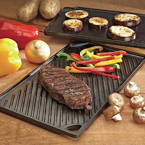 3 Lodge+Reversible+Griddle+Combo+Double+Sided