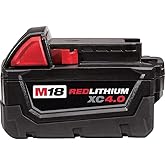 Milwaukee 48-11-1840 M18 18V Red Lithium-Ion High Demand 4.0 Ah Battery Pack
