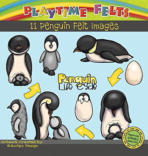 Playtime Felts Penguin Life Cycle Felt Story Set for Flannel Board - Uncut