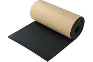 AMGSH Sponge Neoprene with Adhesive Foam Rubber Sheet, 1/2" T x 12" W X 54" L, 4.5 Sqft for Weatherproofing,Gasket Seals, Cra