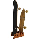 Skateboard Floor Stand for Two Boards | Premium Bamboo Skateboard Floor Display Stand by COR Surf