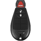X AUTOHAUX Replacement Keyless Entry Remote Car Key Fob GQ4-53T 433Mhz for Jeep Cherokee 2014-2019 3 Buttons with Door Key 56046953