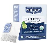 Organic Positively Tea Company, Earl Grey Black Tea Bags, 20 Count