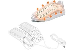 USB Shoe Dryer, Electric Footwear Deodorizer with Heating Function for Home Travel Gym Shoes, White USB Powered Odor Eliminat
