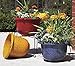 Round Glazetone Planter, Fire Red, 12-Inch