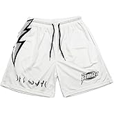 DIOTSR Mens Retro Casual Graphic Shorts Elastic Waistband Streetwear Athletic Basketball Running Active Shorts