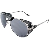 Global Vision Aviator-3 Motorcycle Sunglasses w/Side Shields Gunmetal Frames w/Smoke Lenses