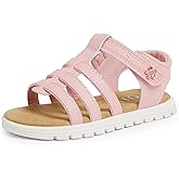 QIY Toddler Girl Sandals Little Kids Summer Dress Shoes Open Toe Flats Princess Sandals for School Beach Party