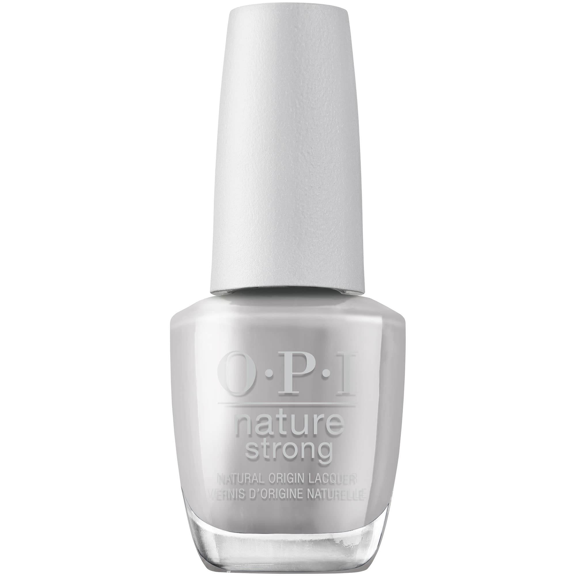 OPI Nature Strong Nail Polish Quick Dry Vegan Nail Varnish with Long-Lasting Results, Made with Natural Ingredients, Dawn of New Gray 15ml