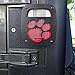 Xprite Matte Series Black Rear Tailight (Tail Light) Protector Cover Guards Paw Print Dog Paw Compatible with Jeep Wrangler TJ LJ 1985-2006