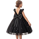 KAQININI Flower Girl Dress Wedding Guest Ruffle Tulle Satin Party Birthday Princess Dresses Pageant Gown Kids Short
