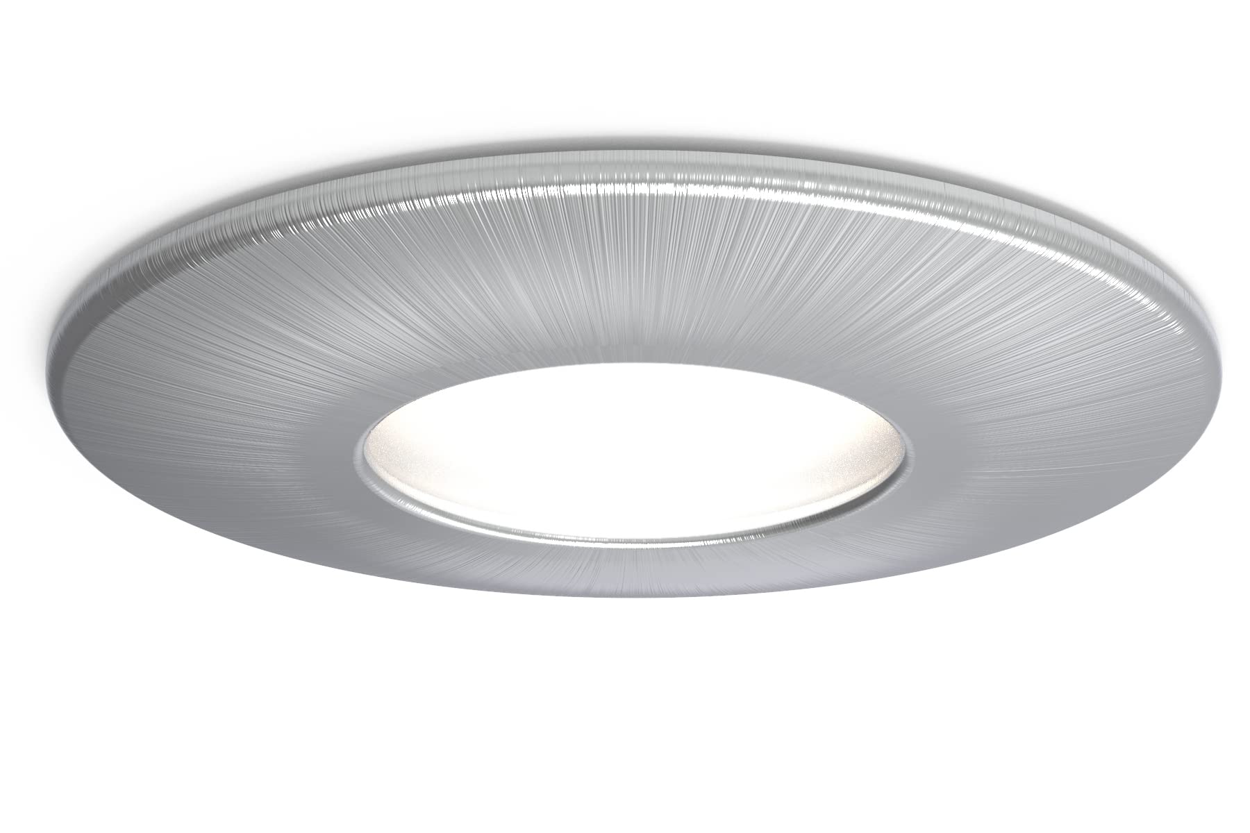 4lite Fire-Rated Indoor Downlight (Satin Chrome) GU10 LED Spotlight with IP65 Rating - 4L1/2202-4yr Guarantee