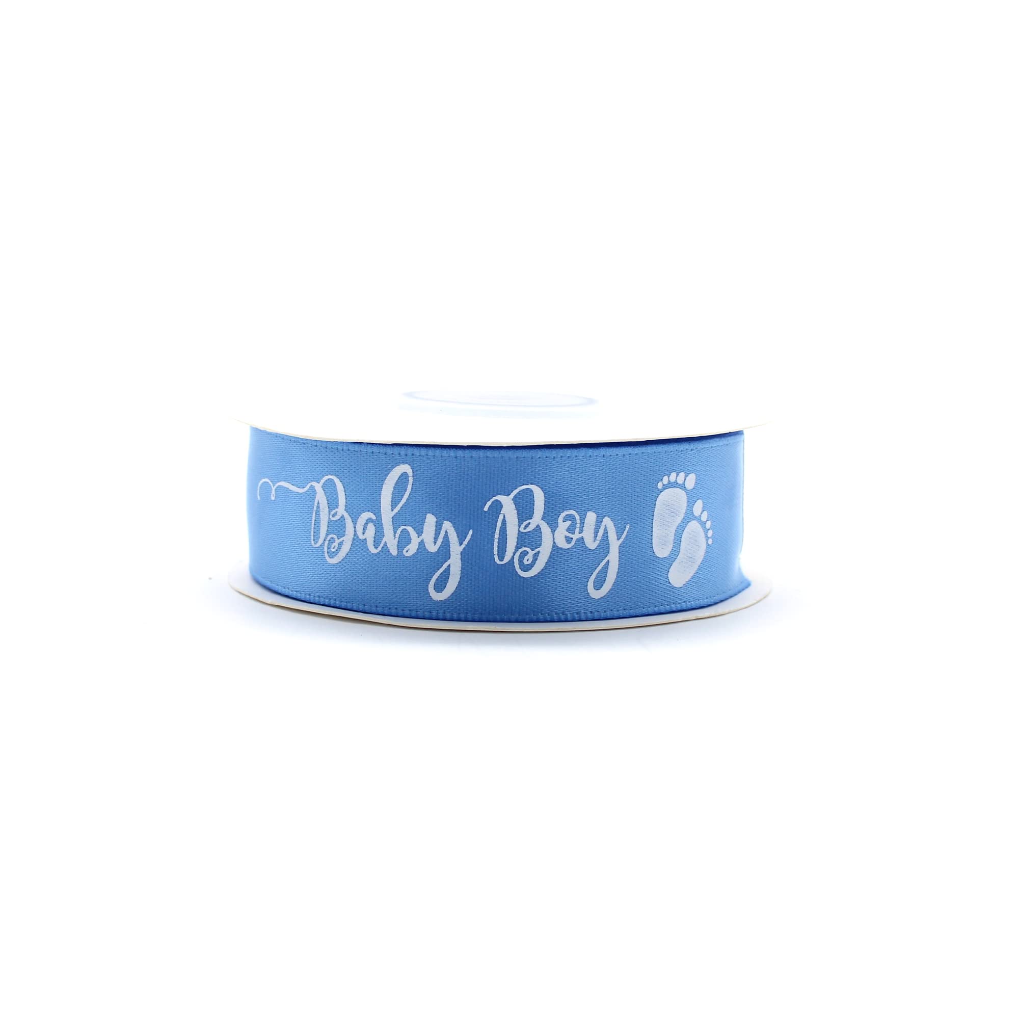 Decorative Satin Blue Ribbon — Width 19 mm — Perfect for births, Baby Showers and Birthdays (Baby Boy)