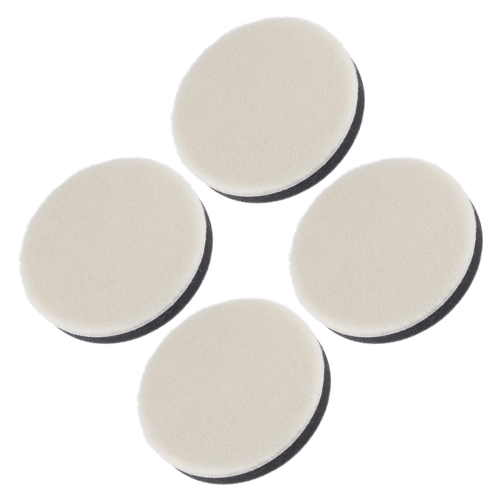 CoCud Wool Felt Sponge Polishing Pad, 4" Diameter, Wool Polishing Pad with a Thickened Sponge Buffing Wheel - (Applications: for Polishing Metal), 4-Pieces