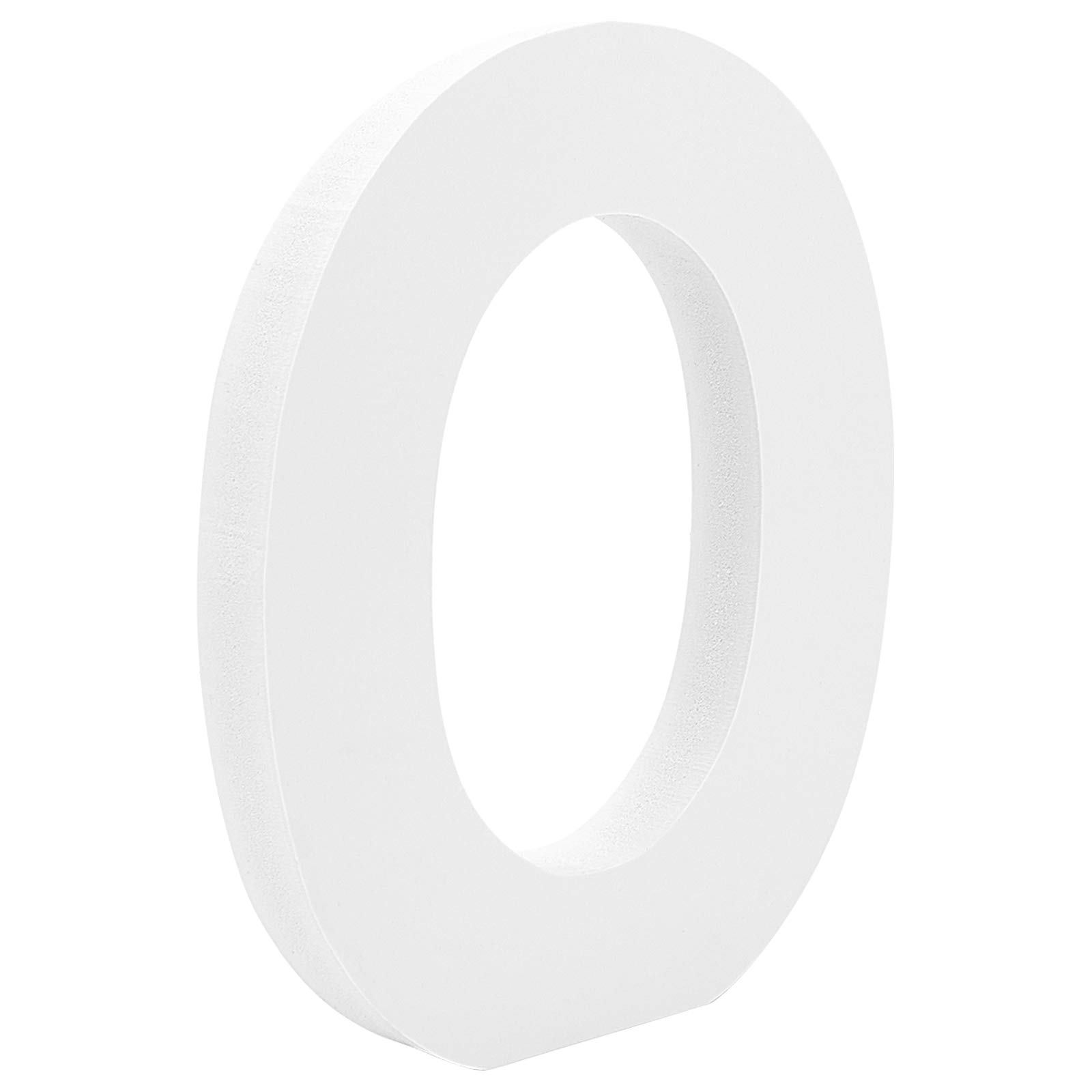 GORGECRAFT Free-Standing Alphabet 5.9" Letters White Wall Wood Letters Hanging Alphabet Decoration for Unfinished Art Craft Work DIY Words Block (O)