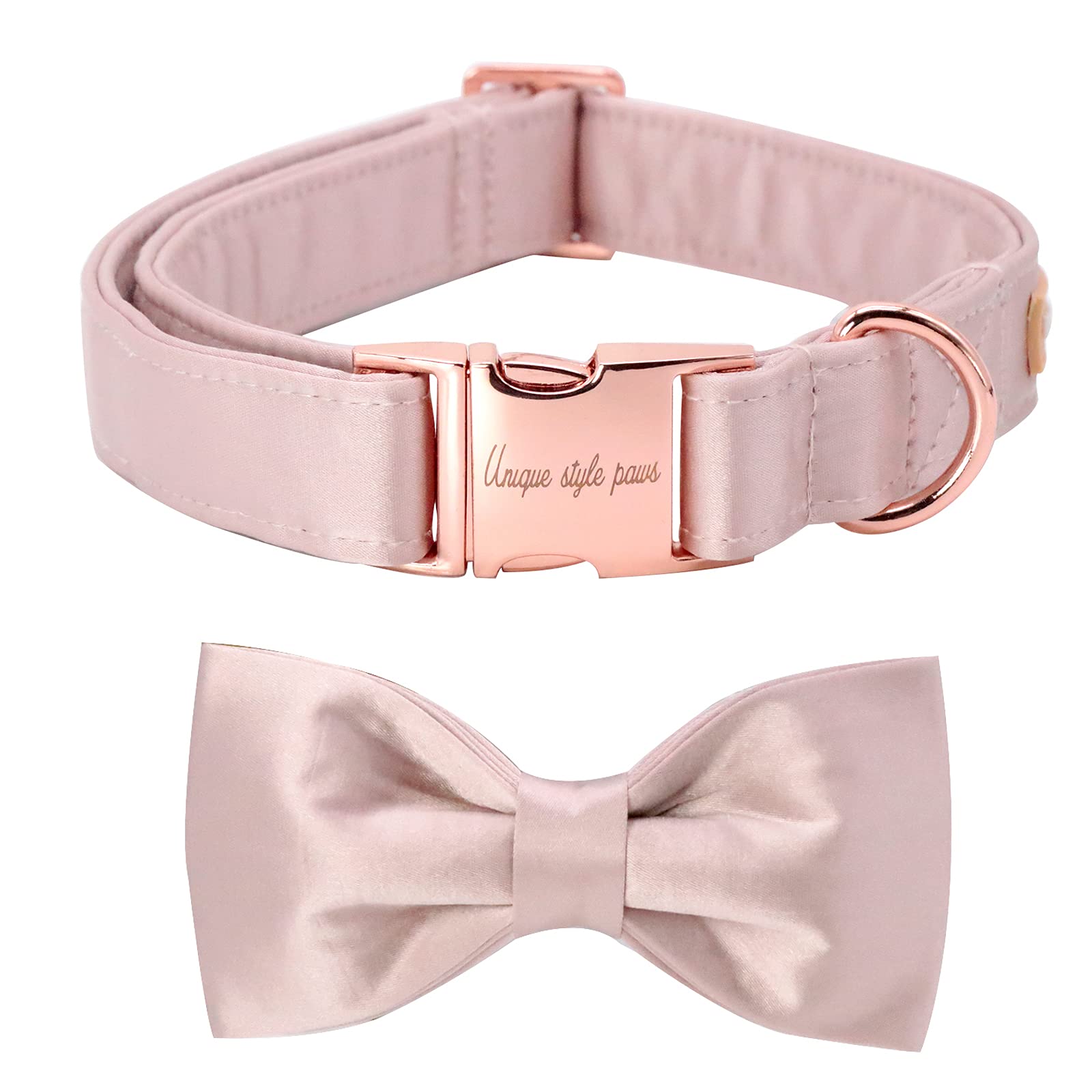 Unique style paws Dog Collar, Silk Dog Collar with Bow, Soft Dog Bowtie Adjustable Girl or Boy Pet Collar Gift for Small Medium Large Dogs