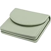 uxcell PU Leather Business Card Case, Business Name Card Holder Wallet with Magnetic Shut Pocket Holder for Women Credit ID Card, Green