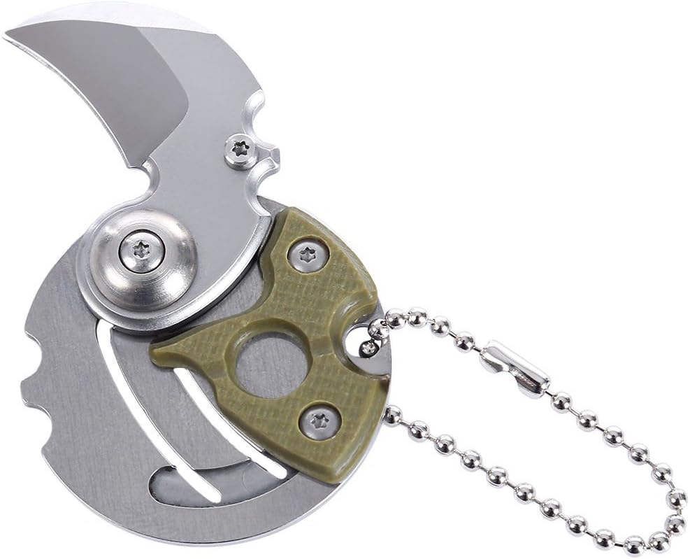 ShineIn Mini Portable Folding Knife with Keychain EDC Outdoor Tool