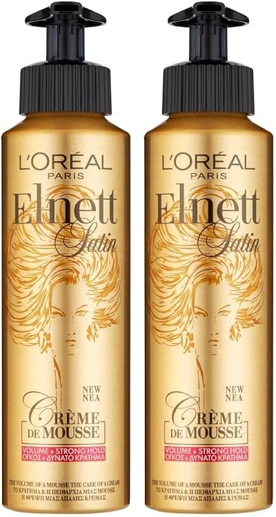L'Oréal Elnett Crème De Mousse Volume Strong Hold 200ml Pack of 2