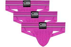 GOLBERG G Men’s Athletic Supporters (3 Pack) - Jock Strap Underwear - Extra Strength Elastic