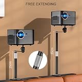 Elprico Projector Stand Bedside Sofa Desk 360 Rotating Metal Black 24-40cm view 5