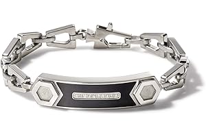 Bulova Mens Precisionist Stainless Steel Tuning Fork Chain Link ID Bracelet