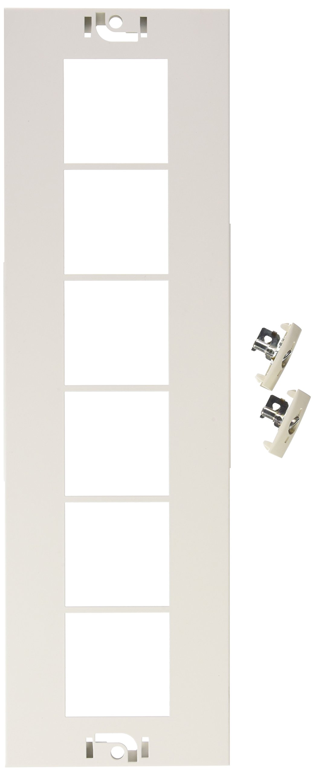 Schneider Electric 03910 FR.PL.72x72 6 CUT-OUT MET.DEV/PB W600 3M, White