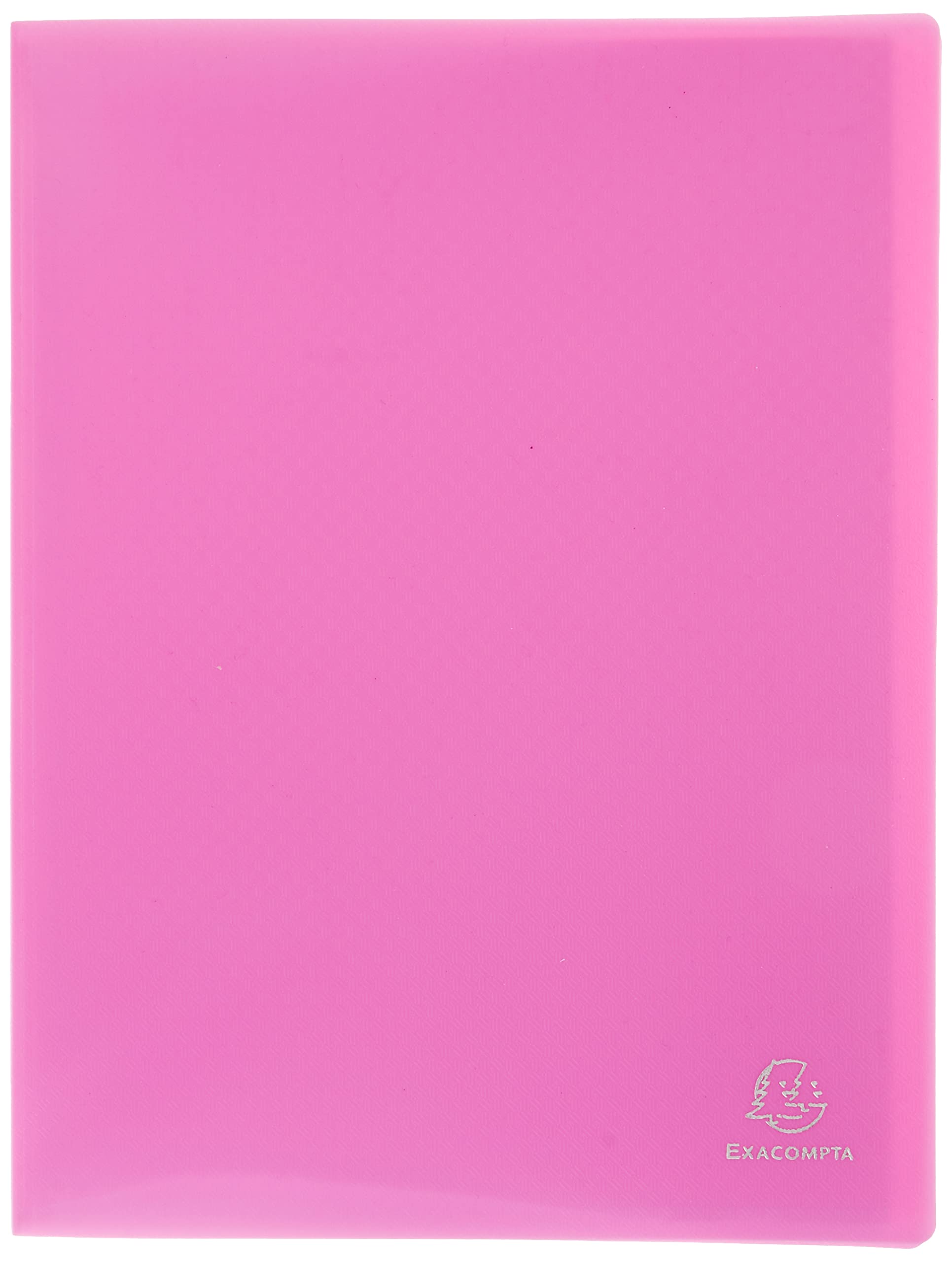 Exacompta - Ref 88227E - Semi-Rigid PP Display Book - Suitable for A4 Documents, Wipeable Cover, 500 Micron Polypropylene, 20 Pockets, 40 Viewing Pages - Pink Cover