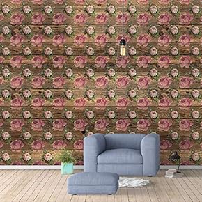 Wall Murals for Bedroom Flowers Collage Pattern Removable Wallpaper Peel and Stick Wall Stickers - 66x96 inches