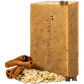 Clove &amp; Cinnamon Exfoliating Soap Bar, Moisturazing and Gentle Cleansing Scrub for Men or Women with Organic Oatmeal, Vegan, All-Natural, Organic Oils, Vegan &amp; Chemical-Free, 4 oz