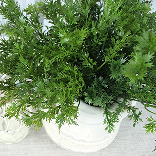2 Bunches Plastic Artificial Parsley Grass Rosemary Plants fit for Home Garden Decoration