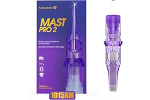 Mast Pro2 Tattoo Needles Cartridges, Pro Needles Pins for Super Aritsts, 20 Count, Disposable Round Magnum (1015RM)