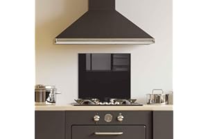 ROGGMARD Tempered Glass Kitchen Backsplash, Stove Back Cover, Stove Splashback, Cutting Board, Kitchen Decor Tile, Home Wall Decor (27x27’’)