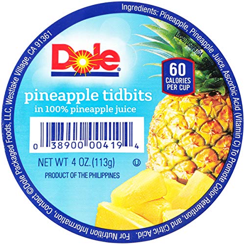 2 Dole+Pineapple+Tidbits+Juice+4+Ounce