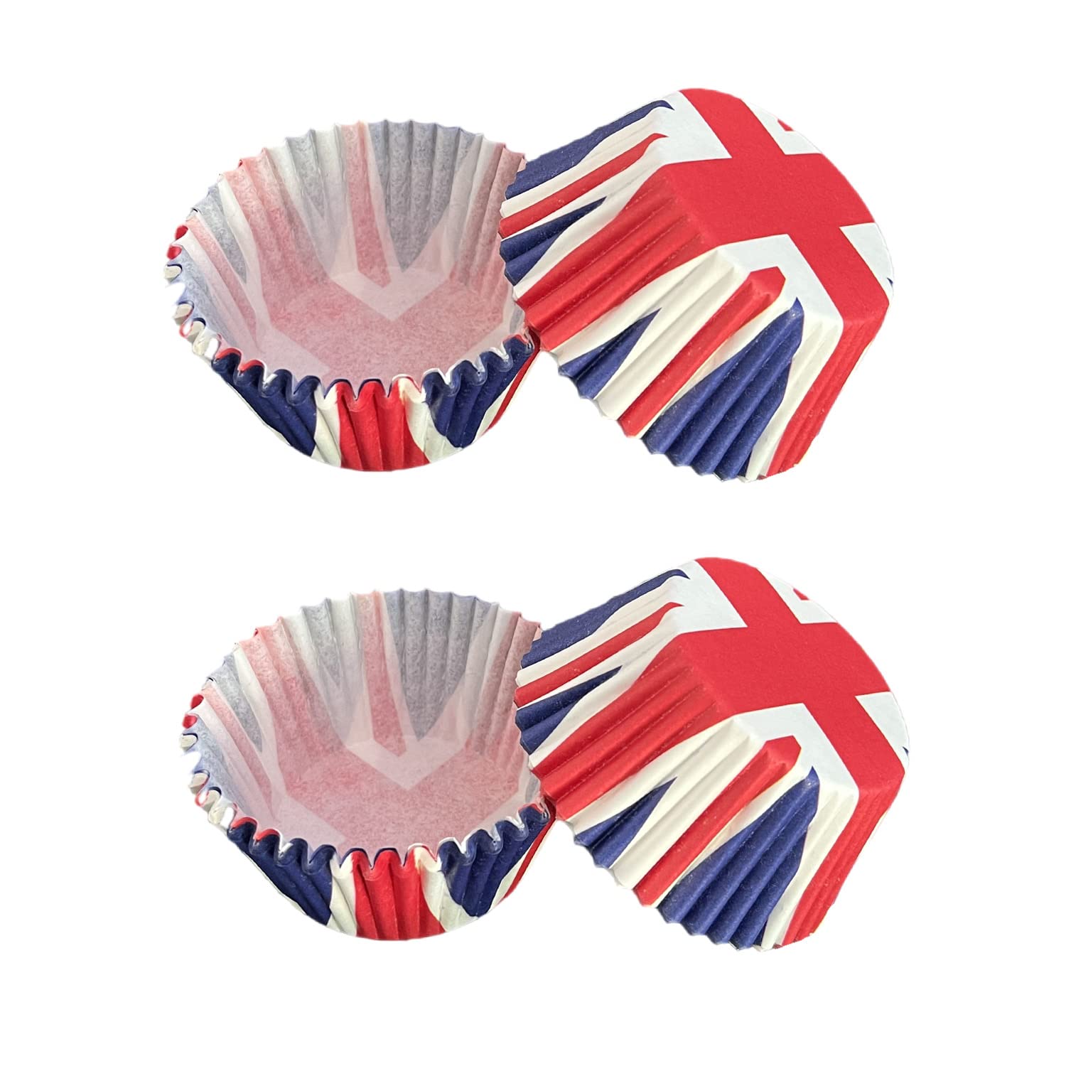 100pcs Mini Union Jack Cupcake Cases Baking Cups, Paper Muffin Cases for Baking, 2023 Great Britain King Charles III Union Jack Coronation Souvenir Party Supplies Baking Cases