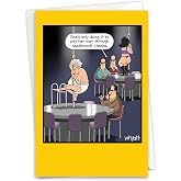 NobleWorks Funny Birthday Greeting Card Needlework Classes C11094BDG | Hilarious Cartoon People Notecard w/ Envelope Bday Humor Joke Cheeky Laughs for Her Women Adults Gift Idea