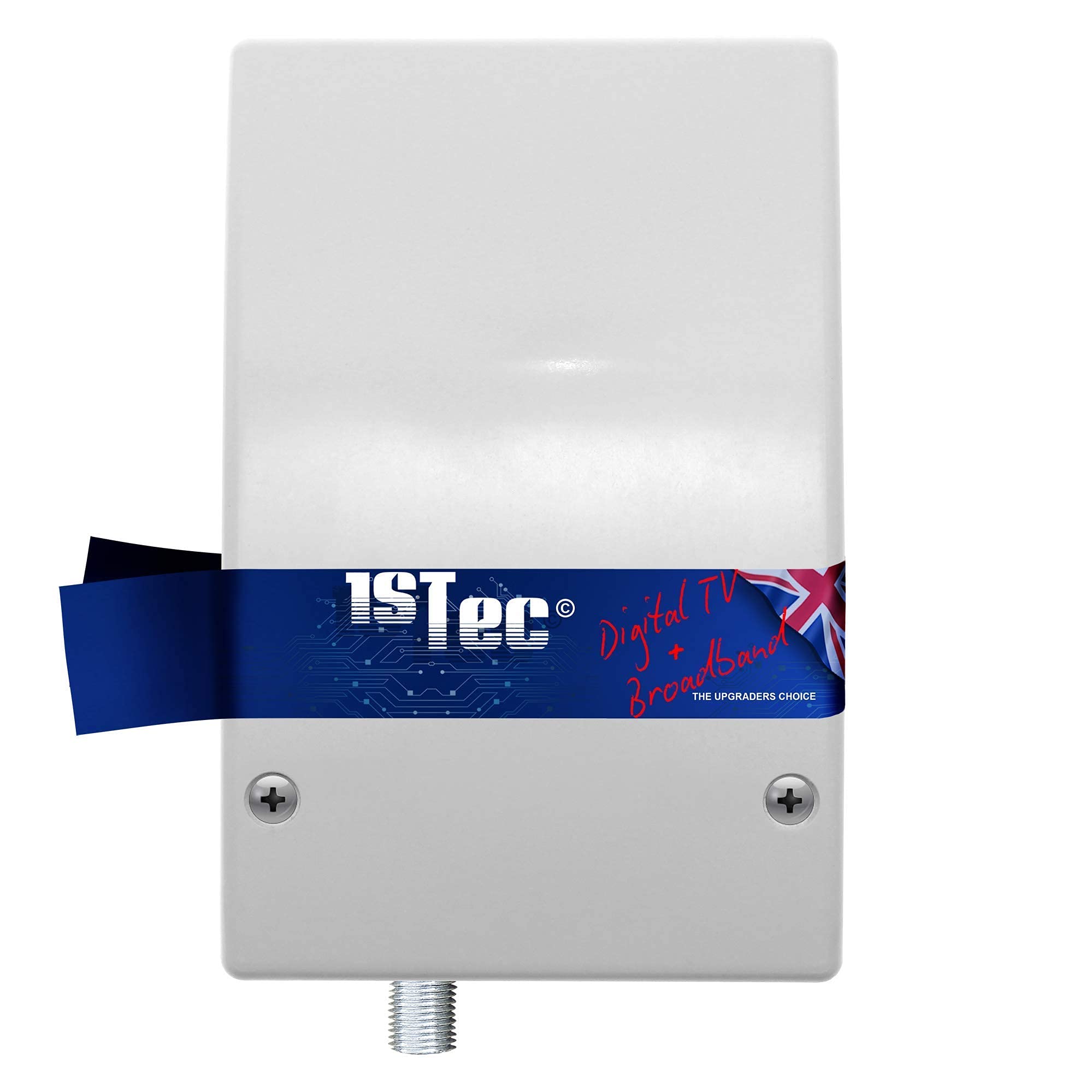 1STec Genuine Virgin Media Slim Isolated White Internal use Wall Box Outlet Socket with down facing TRIS 1002L Isolator for TiVo Set Top Digital TV or Superhub Fibre Broadband Modem Indoor Supply Feed