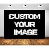 BELECO 7x5ft Fabric Custom Backdrop Image Customized Backdrop with Picture Logo Text Customize Your Design Personalized Background Banner Valentines Day Birthday Wedding Party Decorations Photo Prop