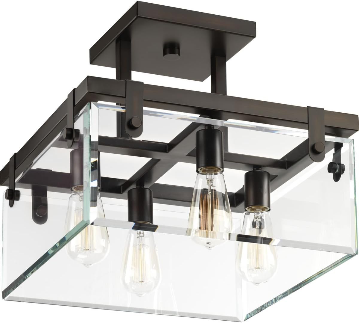 Progress Lighting P350090-020 Glayse Close-to-Ceiling, Antique Bronze: Home Improvement