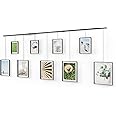 Umbra Exhibit Picture Frame Gallery Set, Adjustable Wall Collage Displays Nine Photos (Four 5x7" and Five 8x10"), Set of 9, Black