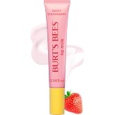 Burts Bees Lip Milk, Sweet Strawberry, 0.34 fl. oz | Vitamin Enriched Moisturizing Lip Balm with Almond Milk and Jojoba Oil, Hydrating for Softer Skin, Clear Finish