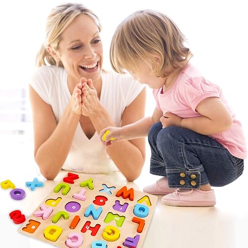 Alphabet Puzzle, WOOD CITY ABC Letter Puzzles for Toddlers1