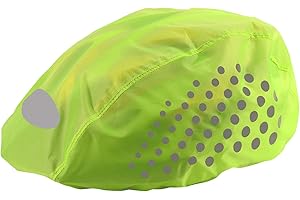 Tibapla Waterproof Helmet Cover, Bicycle Cycling Helmet Cover with Reflective Strip, Bike Helmet Rain Cover with Adjustable B