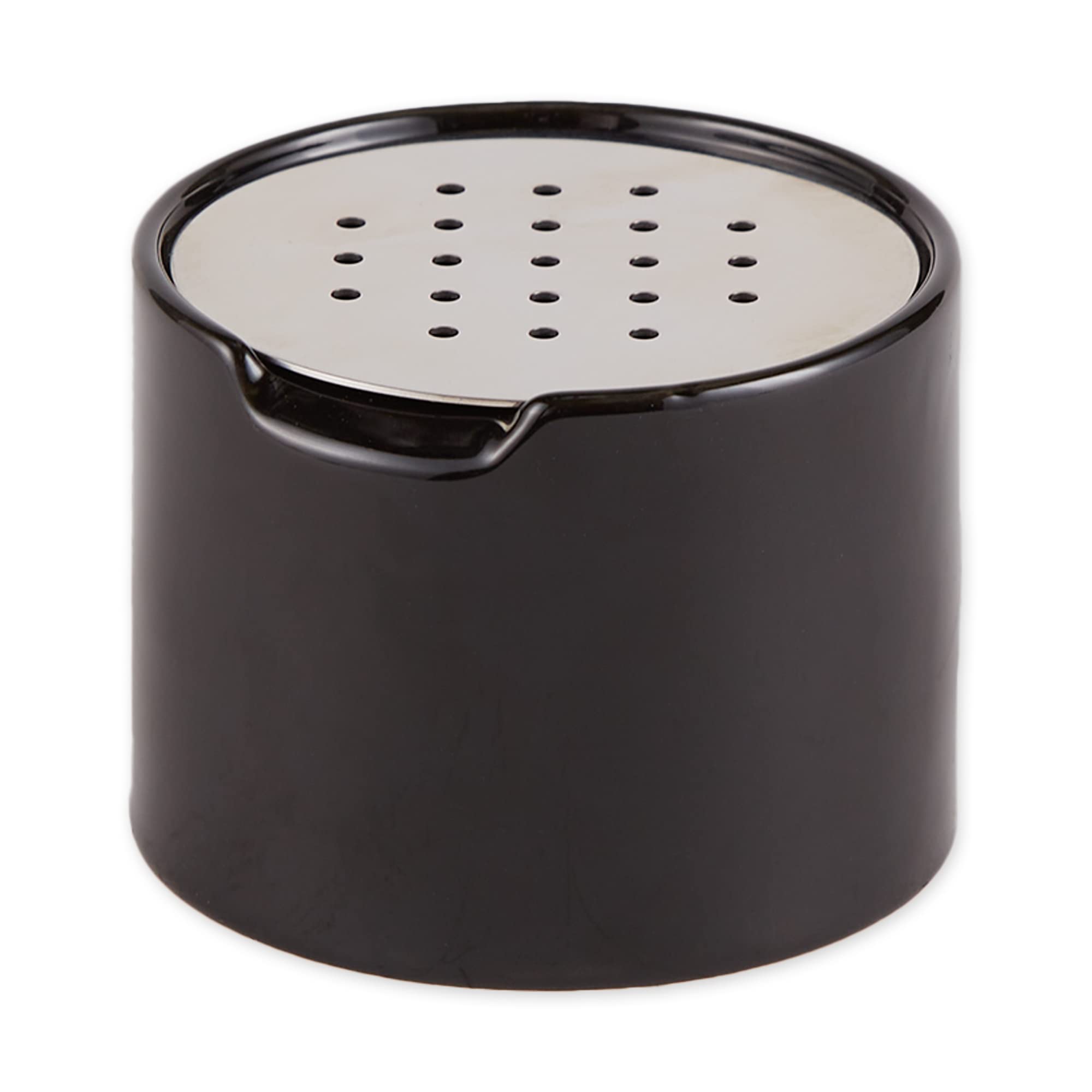 Photo 1 of RSVP Reusable Ceramic Fruit Fly Trap for Indoors – Kitchen Fly Catcher Jar with Stainless Steel Vent Lid, Eco-Friendly & Dishwasher Safe Design, Uses Natural Vinegar Bait (Black)