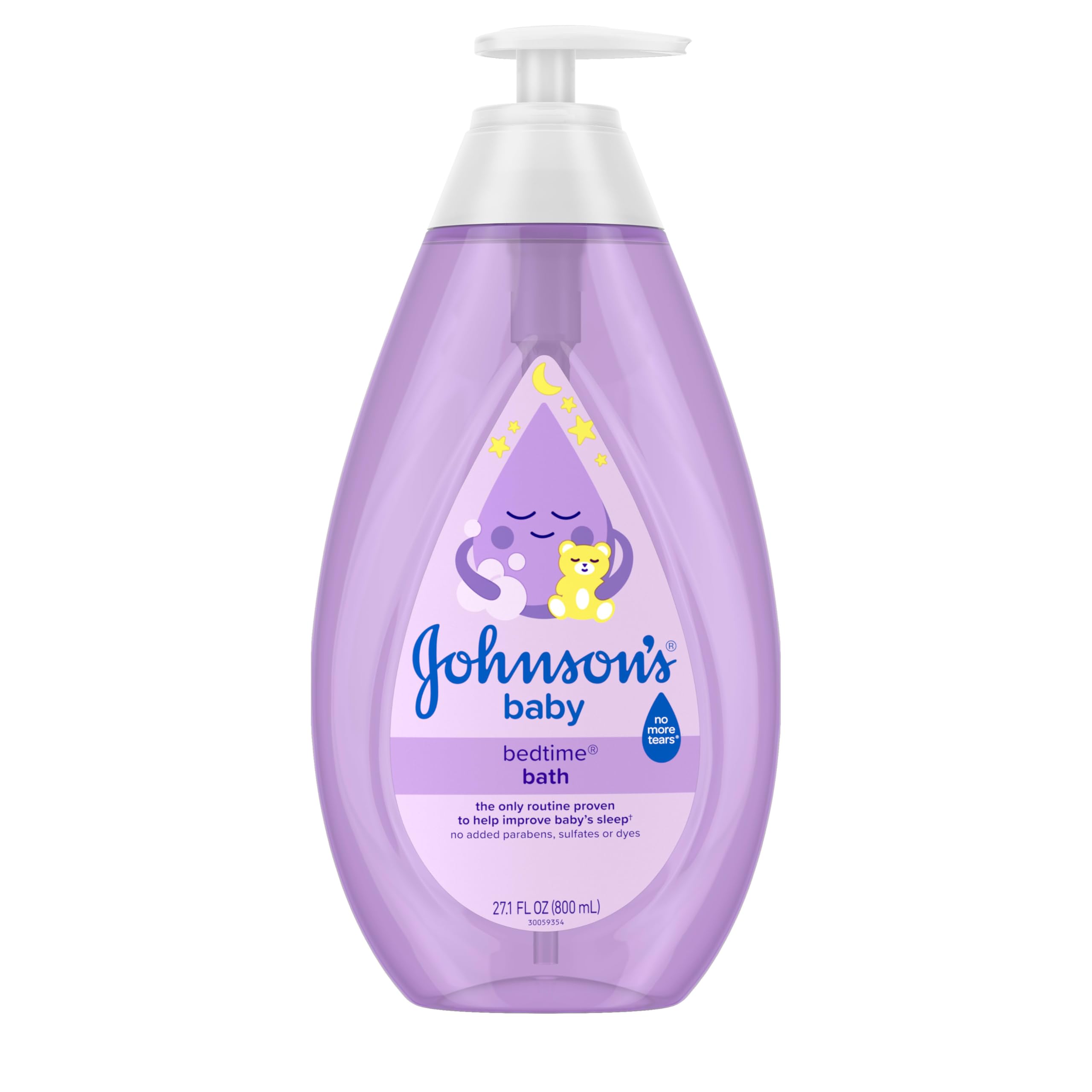 Photo 1 of Johnson's Bedtime Baby Bath with Soothing NaturalCalm Aromas, Hypoallergenic & Tear-Free Liquid Baby Bath Formula, No Parabens, Sulfates, Dyes, or Phthalates, 27.1 fl. oz