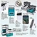 PRO Packing Cubes for Travel | 10 Piece Luggage Organizer Set | Premium Quality Travel Cubes for Packing Suitcase, Carry-on, Bags and Backpack - Aqua-White