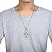 OSTAN Men's Stainless Steel Cross Necklace Fashion Vintage Dark Knight Pendant Cool Heavy Metal Style and Three-Dimensional Effect.