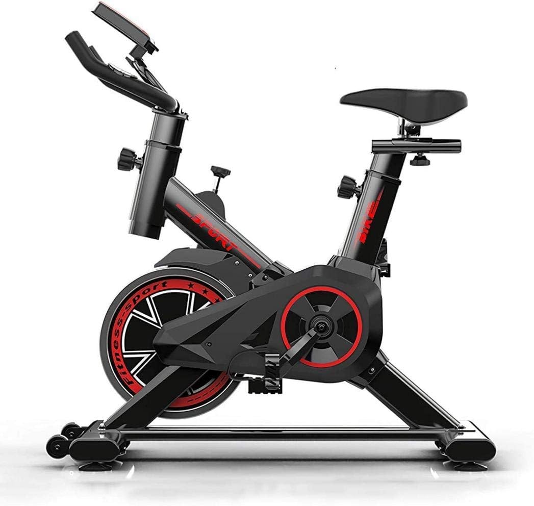 FORIDE Indoor Cycling Bike Exercise Bike Folding Magnetic Silent Belt Drive Upright Bicycle Exerciser Bike Cycle Trainer Adjustable Steel Tube Stationary Bike